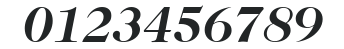 ITC Caslon 224 LT Bold Italic numbers preview