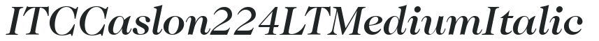 ITC Caslon 224 LT Medium Italic preview