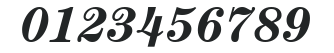 ITCCentury-Bold Italic numbers preview