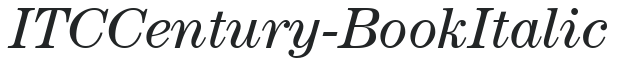 ITCCentury-Book Italic preview
