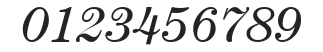 ITCCentury-Book Italic numbers preview