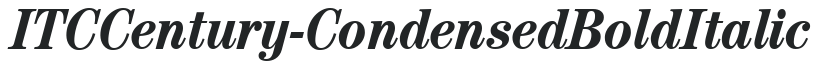 ITCCentury-Condensed Bold Italic preview