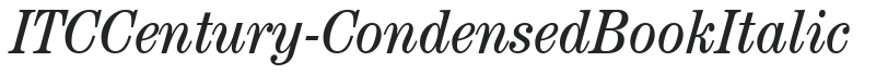 ITCCentury-CondensedBook Italic preview