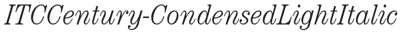 ITCCentury-CondensedLight Italic preview