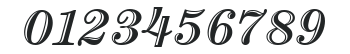 ITCCenturyHandtooled-Bold Italic numbers preview