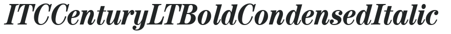 ITC Century LT Bold Condensed Italic preview