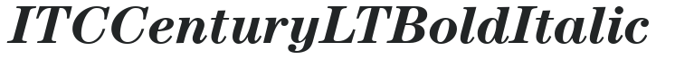 ITC Century LT Bold Italic preview
