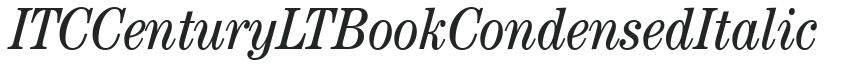 ITC Century LT Book Condensed Italic preview