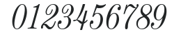 ITC Century LT Light Condensed Italic numbers preview