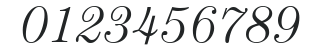 ITC Century LT Light Italic numbers preview
