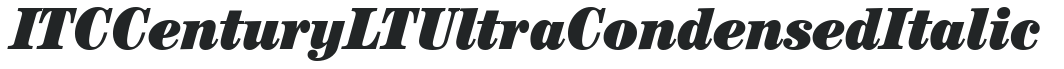 ITC Century LT Ultra Condensed Italic preview