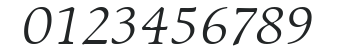 ITCCerigo-BookItalic numbers preview