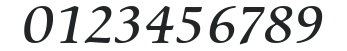 ITCCerigo-MediumItalic numbers preview