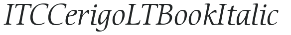 ITC Cerigo LT Book Italic preview