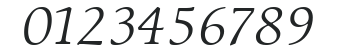 ITC Cerigo LT Book Italic numbers preview