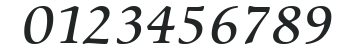 ITC Cerigo LT Medium Italic numbers preview