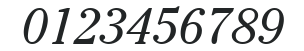 ITCCheltenham-Book Italic numbers preview