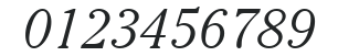 ITCCheltenham-Light Italic numbers preview