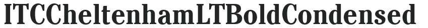 ITC Cheltenham LT Bold Condensed preview