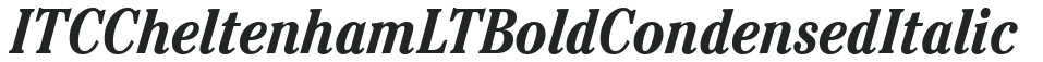 ITC Cheltenham LT Bold Condensed Italic preview