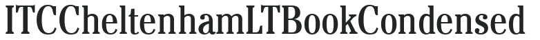 ITC Cheltenham LT Book Condensed preview