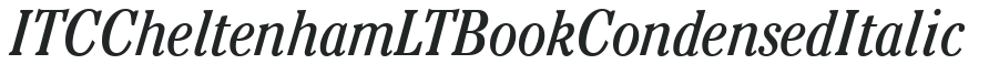 ITC Cheltenham LT Book Condensed Italic preview