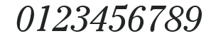 ITC Cheltenham LT Book Italic numbers preview