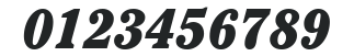 ITC Cheltenham LT Ultra Condensed Italic numbers preview