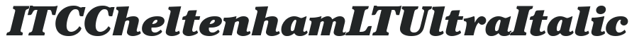 ITC Cheltenham LT Ultra Italic preview