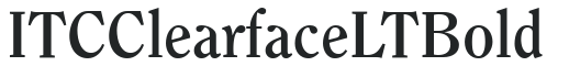 ITC Clearface LT Bold preview
