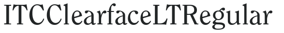 ITC Clearface LT Regular letters preview