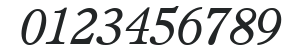ITC Cushing LT Book Italic numbers preview