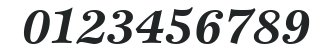 ITCEsprit-Bold Italic numbers preview