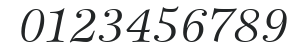 ITCEsprit-Book Italic numbers preview