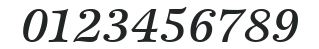 ITCEsprit-Medium Italic numbers preview