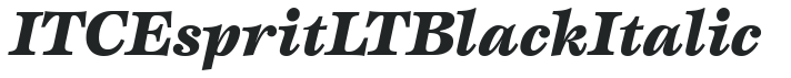 ITC Esprit LT Black Italic preview