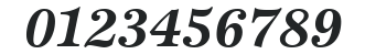 ITC Esprit LT Bold Italic numbers preview