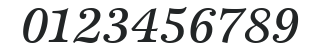 ITC Esprit LT Medium Italic numbers preview