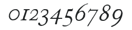 ITC Founders Caslon 12 Italic numbers preview