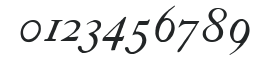ITC Founders Caslon 30 Italic numbers preview