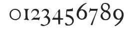 ITC Founders Caslon 30 Roman numbers preview