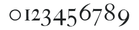 ITC Founders Caslon 42 Roman numbers preview