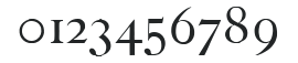 ITC Founders Caslon Poster numbers preview