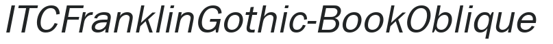 ITCFranklinGothic-Book Oblique preview
