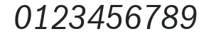 ITCFranklinGothic-CondensedBook Italic numbers preview
