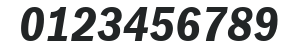 ITCFranklinGothic-DemiCondensed Italic numbers preview