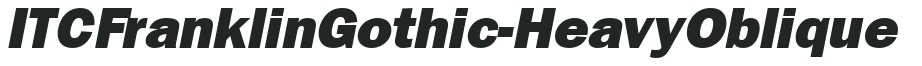 ITCFranklinGothic-Heavy Oblique preview