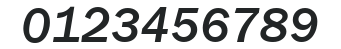 ITCFranklinGothic-Medium Italic numbers preview