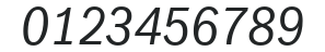 ITC Franklin Gothic LT Com Book Condensed Italic numbers preview