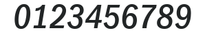 ITC Franklin Gothic LT Com Medium Condensed Italic numbers preview